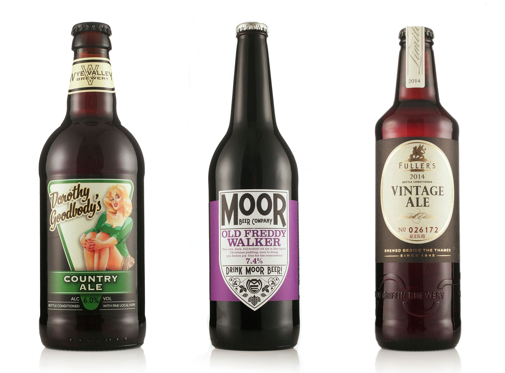 Three to try: Sip Wye Valley Dorothy Goodbody Country Ale; Moor Old Freddy Walker; Fuller's Vintage 2014