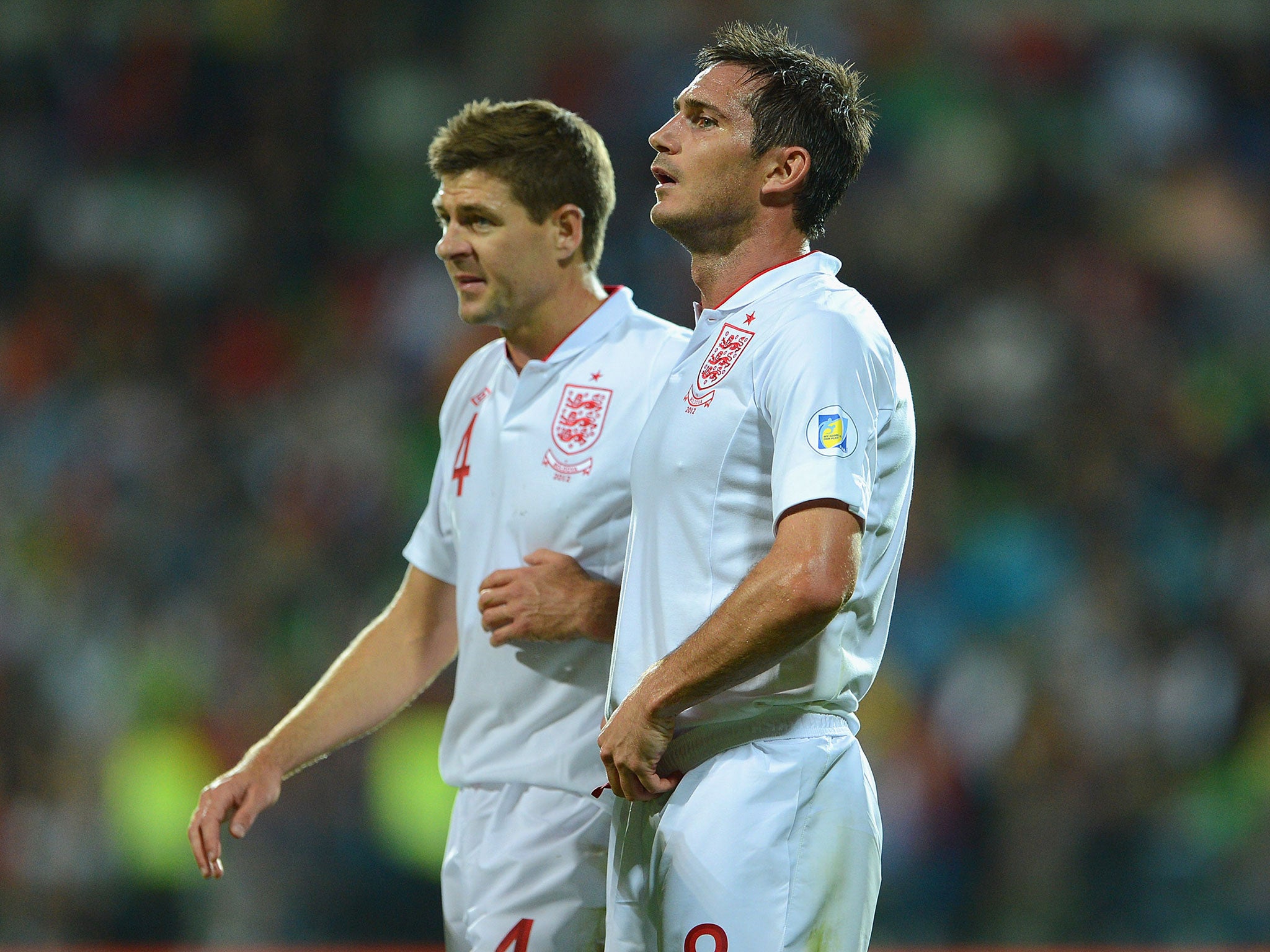 Steven Gerrard (left) and Frank Lampard pictured in 2012
