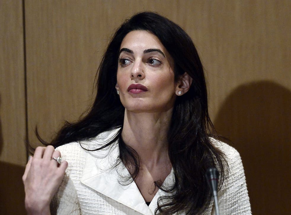 Human-rights lawyer Amal Clooney. 