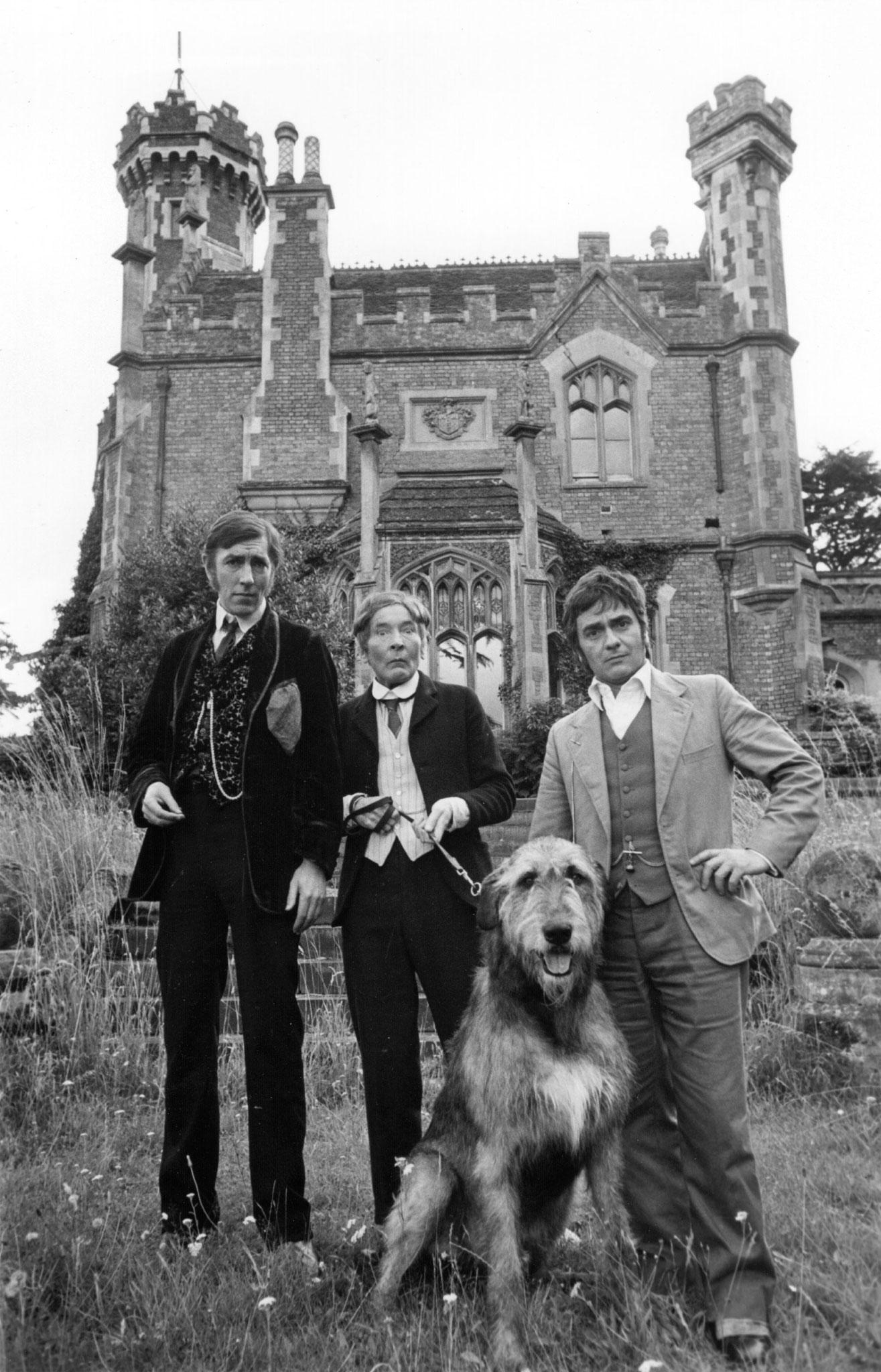 Cook and Moore with actor Kenneth Williams in 1977 (Getty Images)