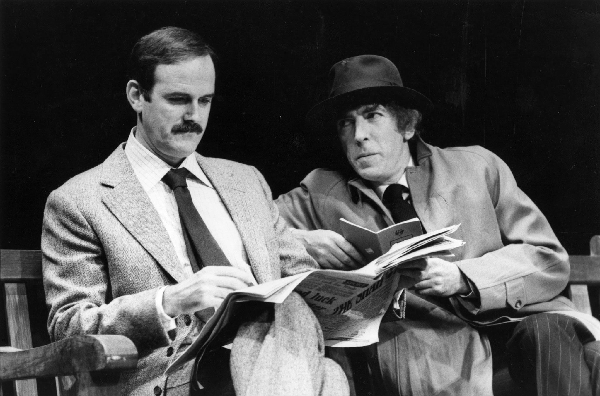 John Cleese (left) and Peter Cook during The Secret Policeman’s Ball in aid of Amnesty International in 1979