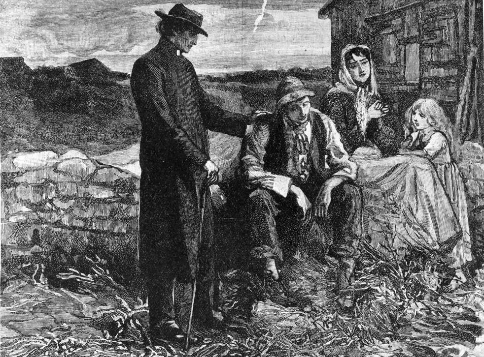 A million people died from starvation and disease during the Irish famine in the mid-19th century
