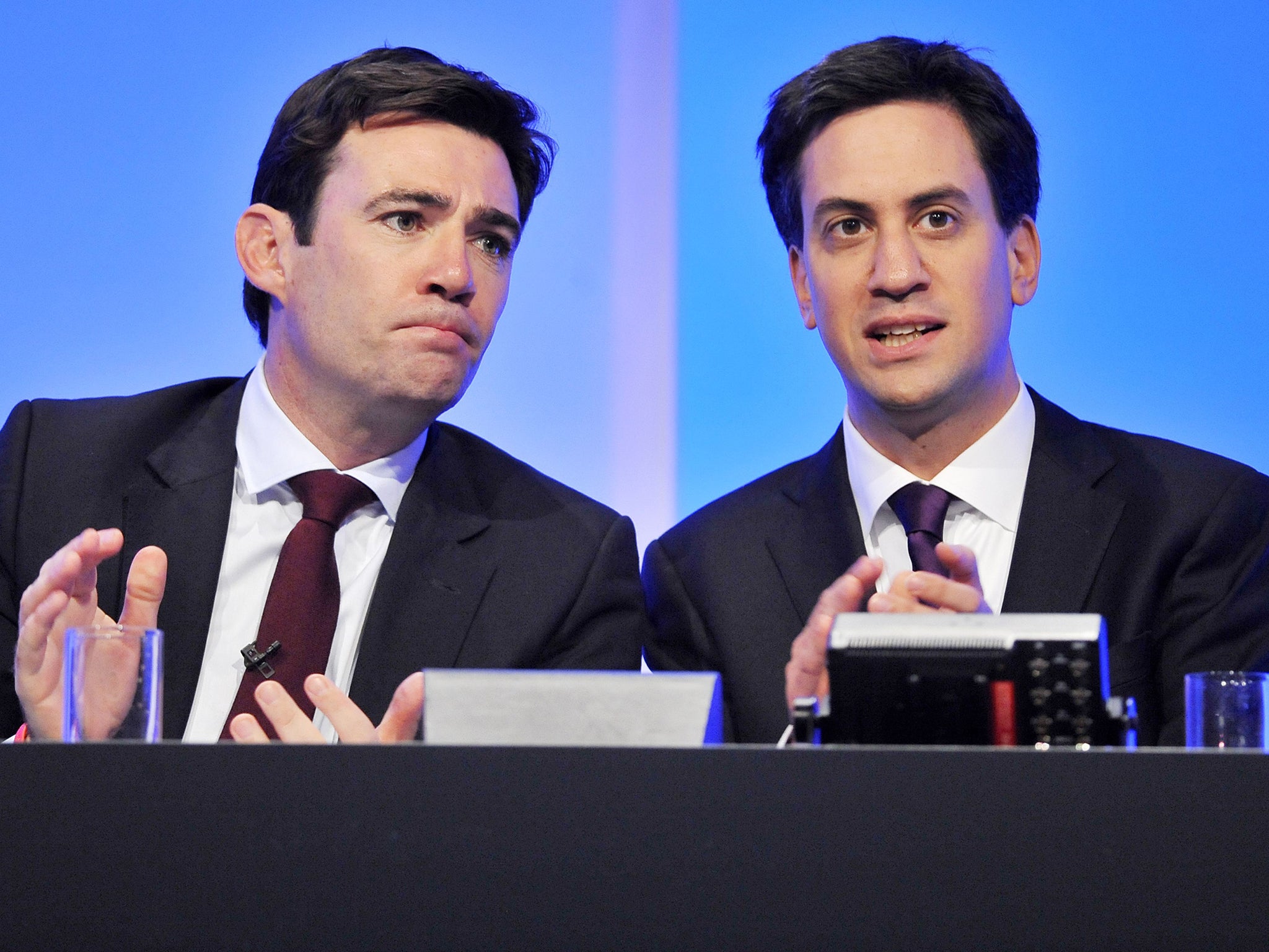 Andy Burnham, right, the shadow Health Secretary, warned that the coalition faces its “day of reckoning” at the polls in May (Rex)