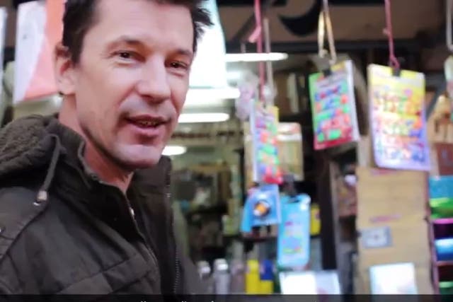 Undated video grab taken from YouTube believed to be of John Cantlie, which Islamic State (IS) have released purportedly showing him giving a tour of the Iraqi city Mosul.