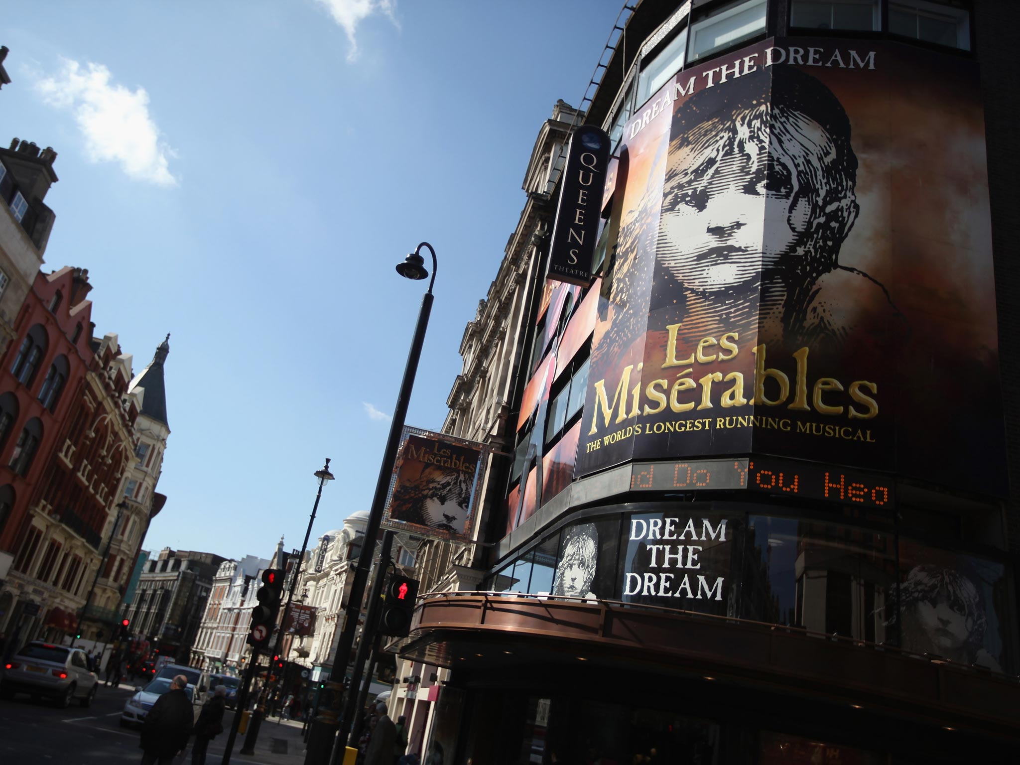 'Les Miserables' on Shaftesbury Avenue in London's West End