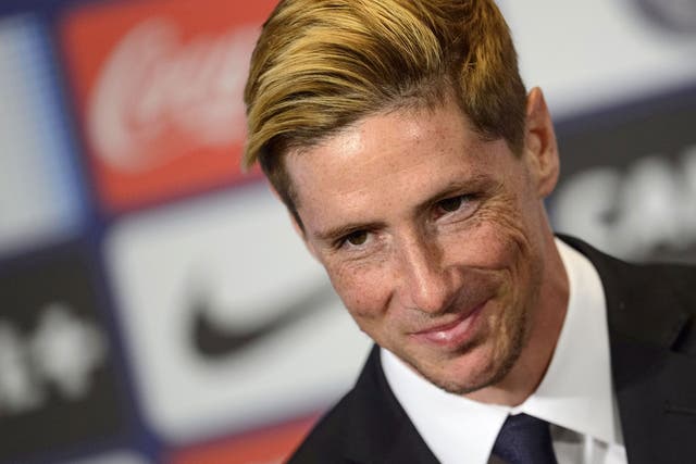 Fernando Torres at today's unveiling