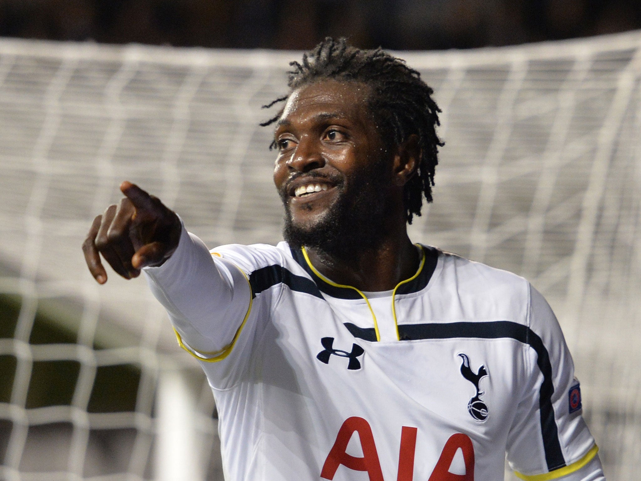 Emmanuel Adebayor could feature for Spurs tonight for the first time in two months