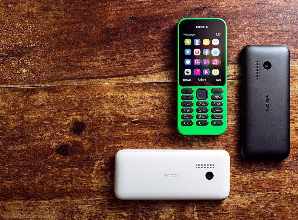 The Nokia 215, which comes in a range of colours