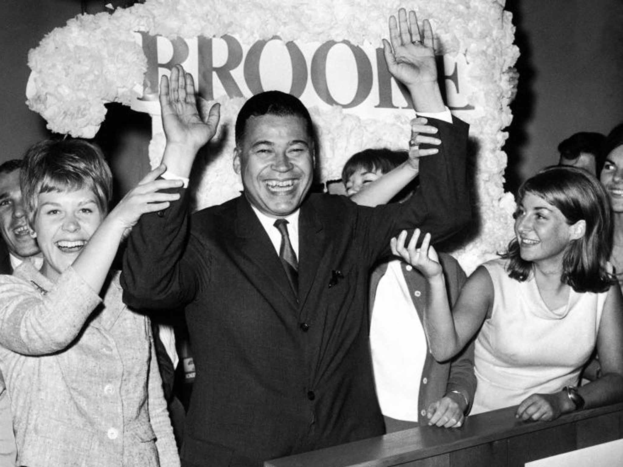 Brooke in 1966 after winning the Republican nomination for the US Senate; his charisma and vigour reminded many of JFK