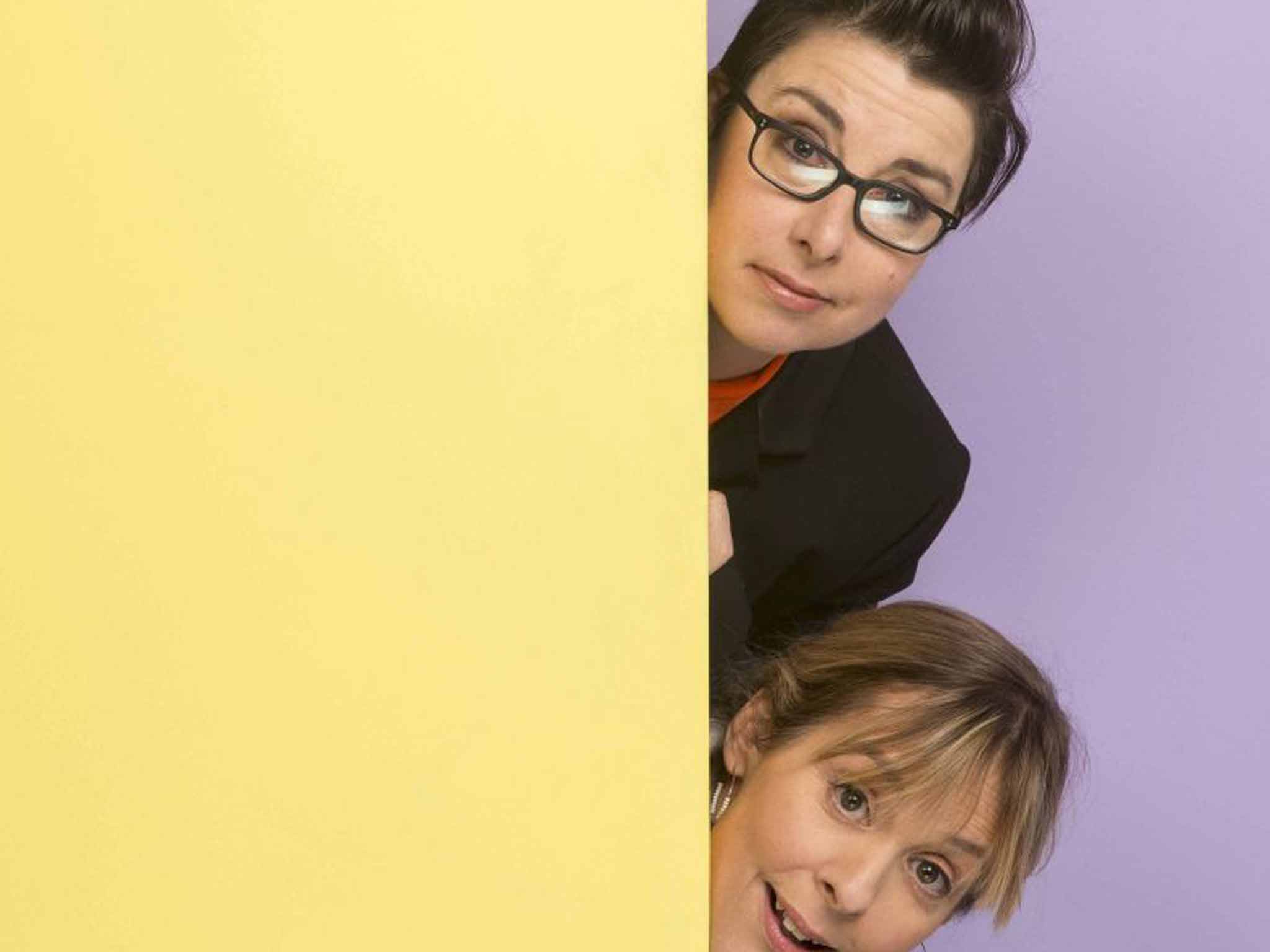 Sister act: Mel Giedroyc and Sue Perkins in their new daily chat show, 'Mel and Sue'