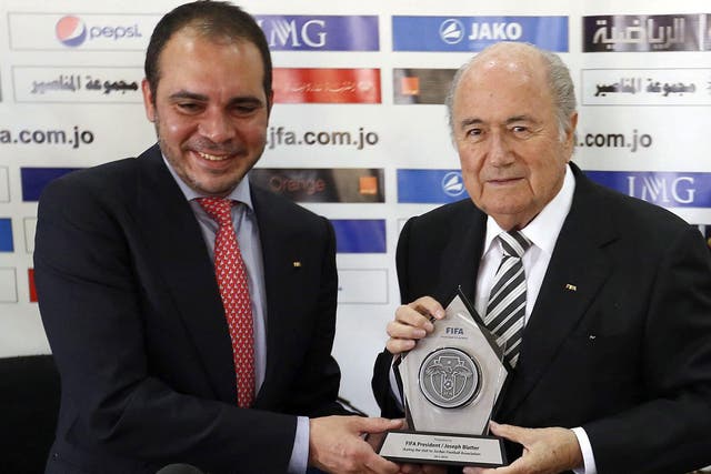 Prince Ali with Blatter in 2014