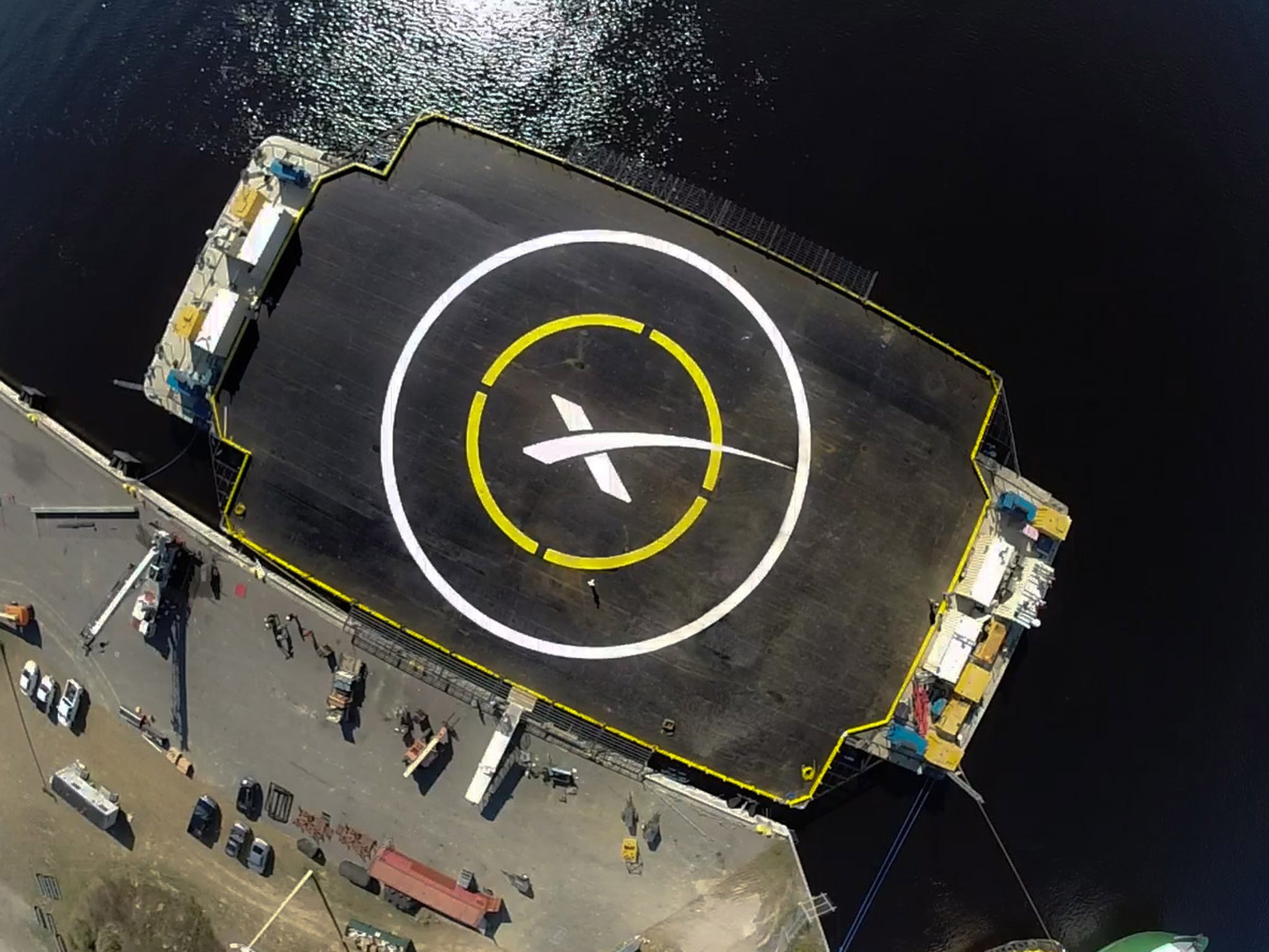 The barge looks big from close up, but tiny when you're trying to land a rocket on it, SpaceX has said