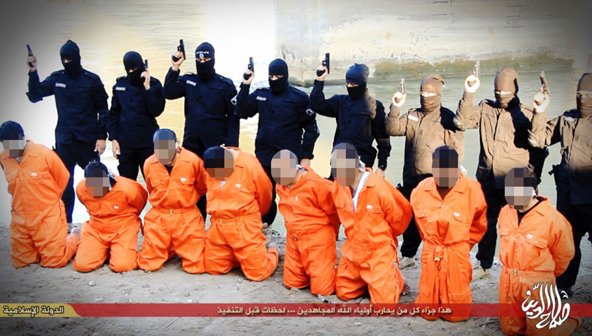 Eight Iraqi men were shot by Isis militants