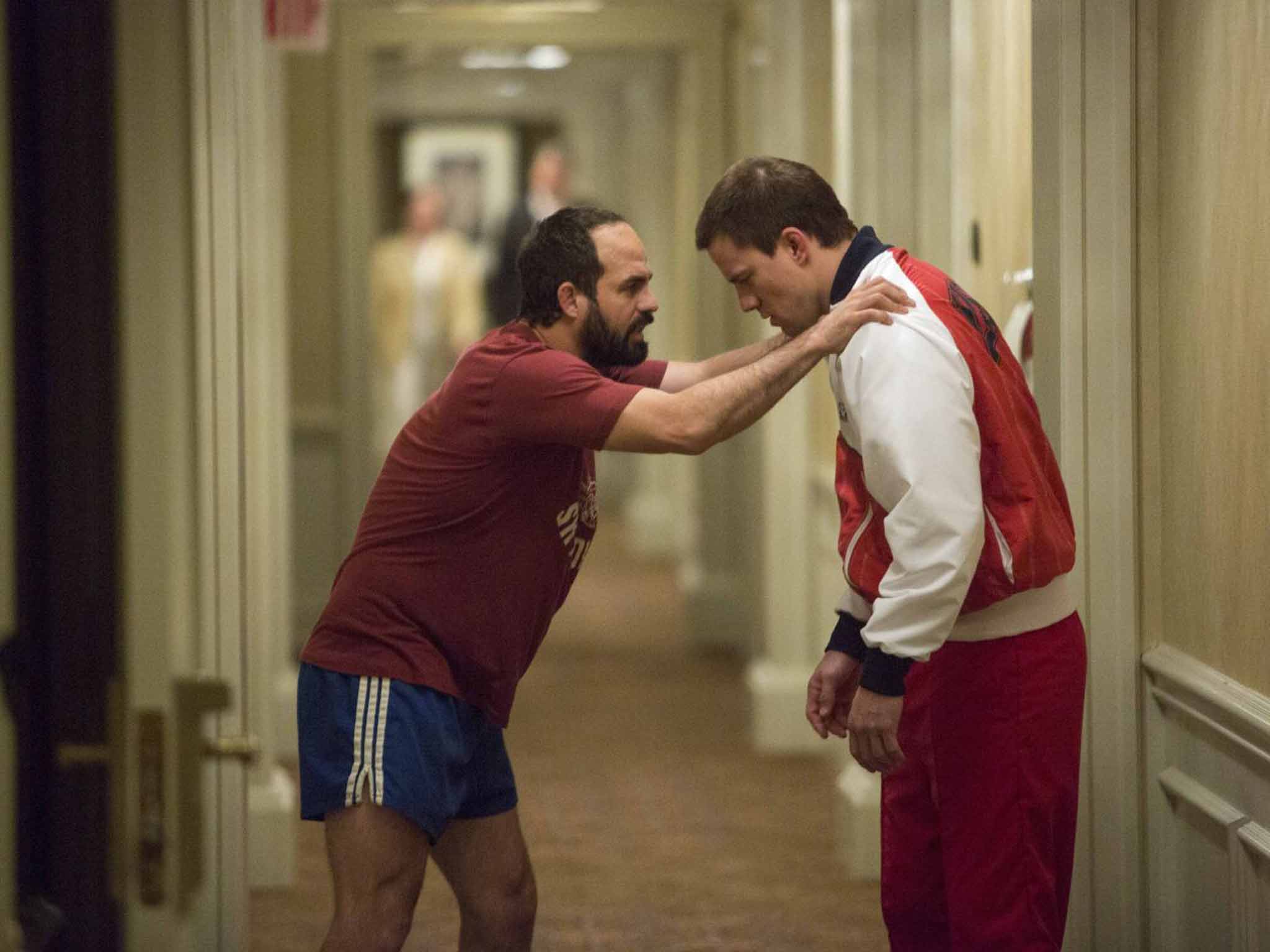 Channing Tatum with Mark Ruffalo in 'Foxcatcher'