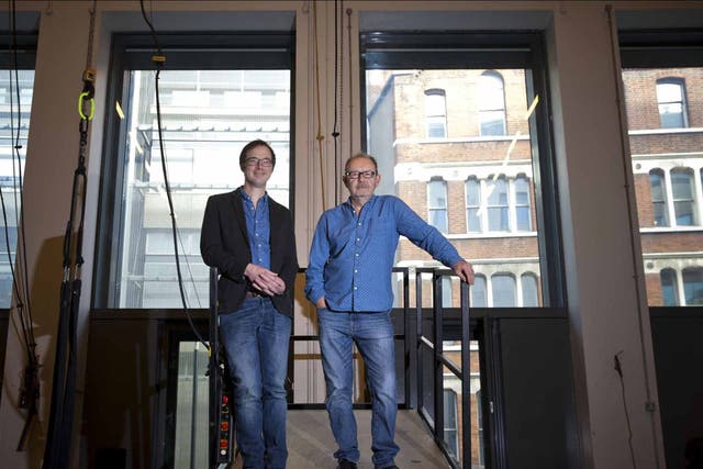 Window of opportunity: set designer Tom Piper (on left) with 'Orfeo' director Michael Boyd