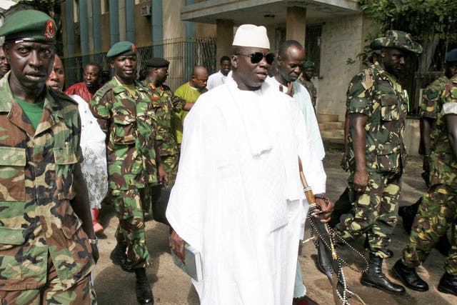 Incumbent President Yayha Jammeh took power in a military coup in 1994