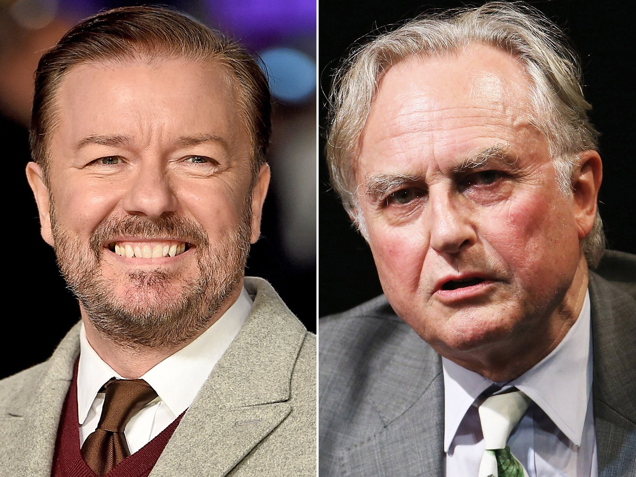 Ricky Gervais and Richard Dawkins are among the Twitter account's supporters (Getty)