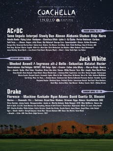 Drake, Jack White and AC/DC announced as Coachella headliners