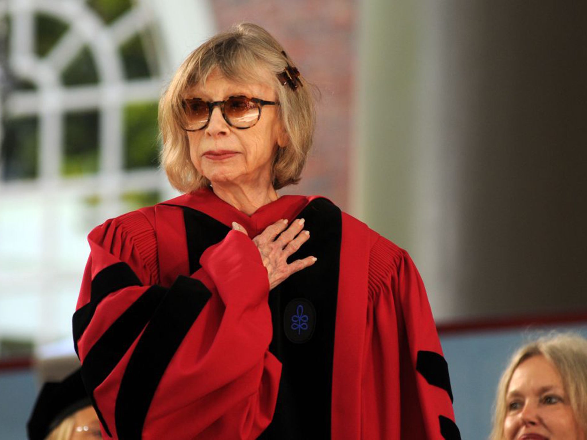 Joan Didion receiving an Honorary Doctorate of Letters at Harvard