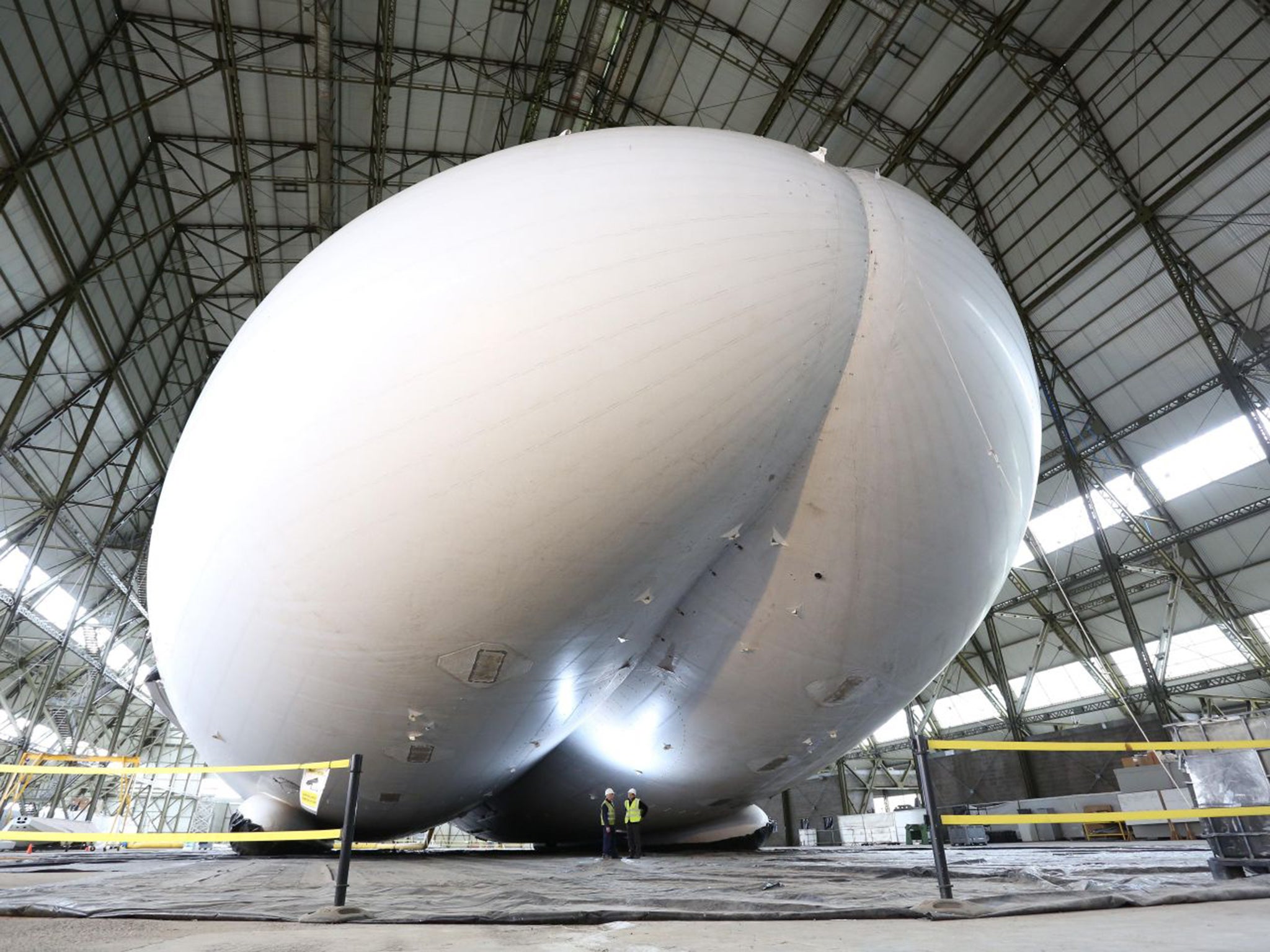 The Airlander in its Bedfordshire hangar