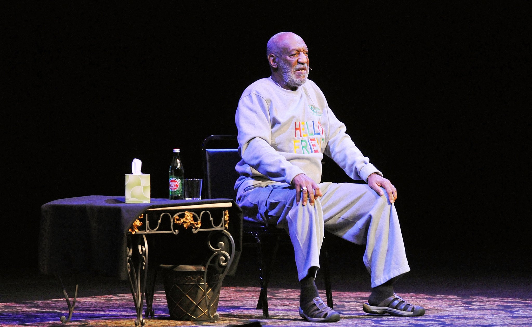 Bill Cosby made a controversial joke last night and acknowledged rape allegations