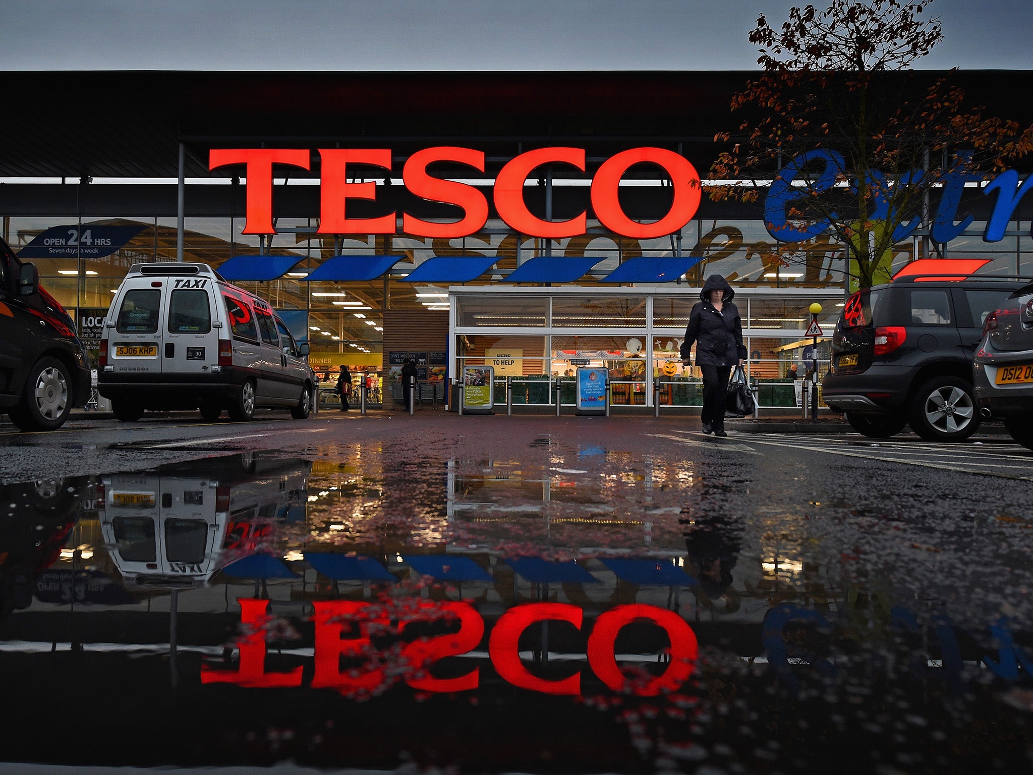 A general view of a Tesco supermarket in Glasgow, Scotland.