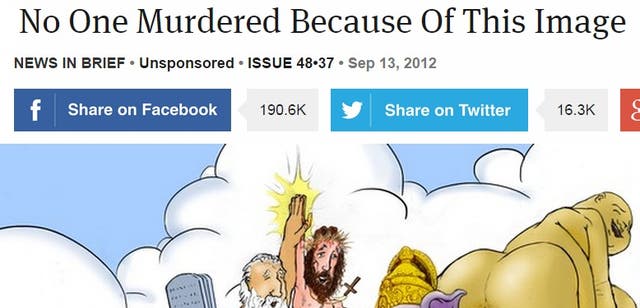 No One Murdered Because Of This Image Onion Article Takes On Grim New Relevance Following Charlie Hebdo Attack The Independent The Independent