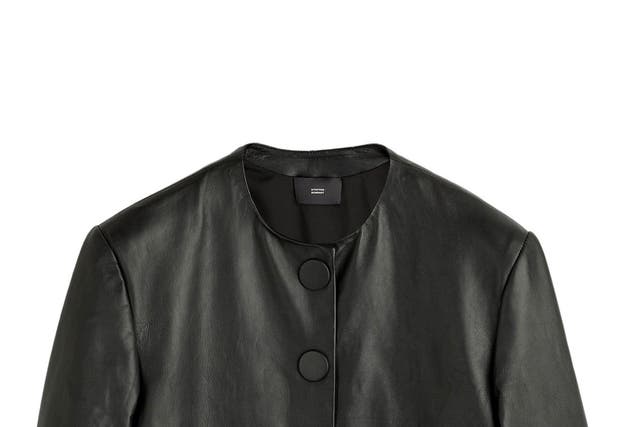 This boxy, half-sleeved piece from Steffen Schraut is a serious splurge (£485, stylebop.com), but it's about as grown-up as a leather jacket gets