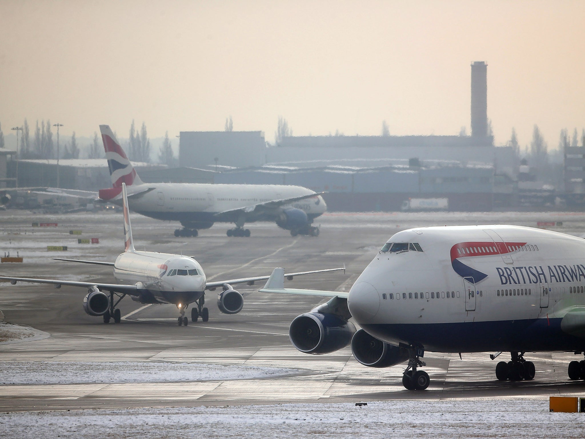 Passengers disembarked as normal at Heathrow airport