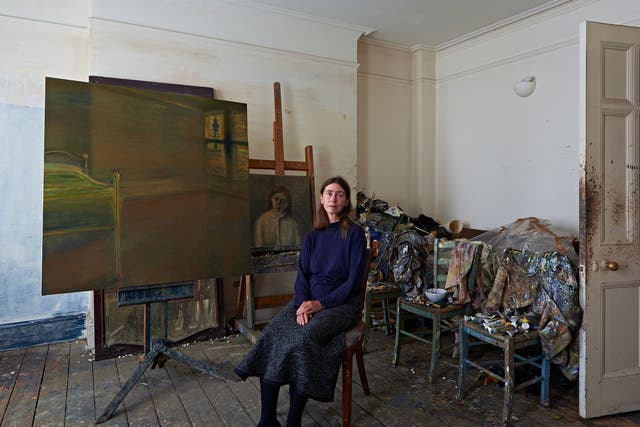 The artist Celia Paul in her Bloomsbury studio