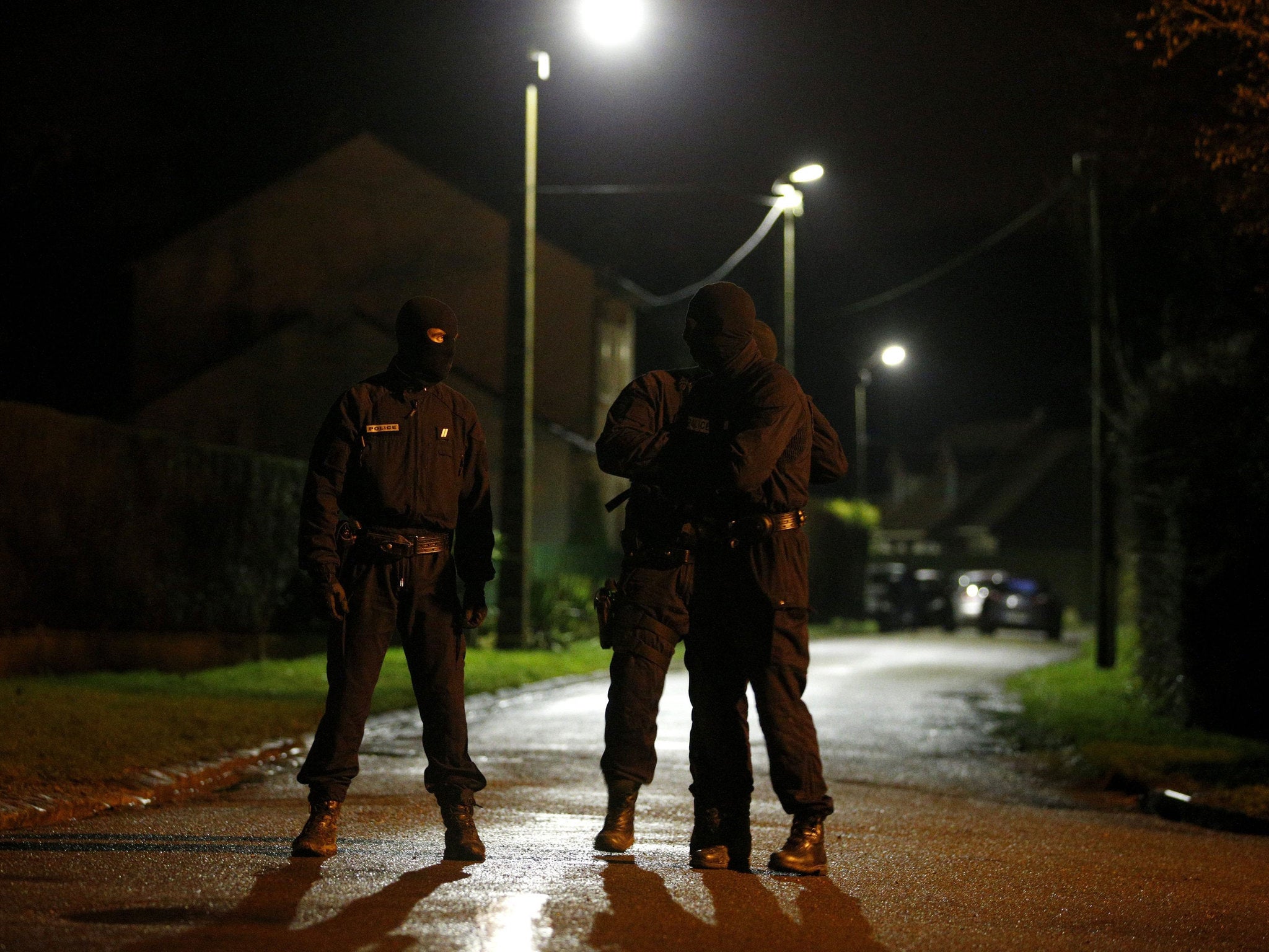 Police search for the suspects in the shooting attack at Charlie Hebdo to the north-east of Paris