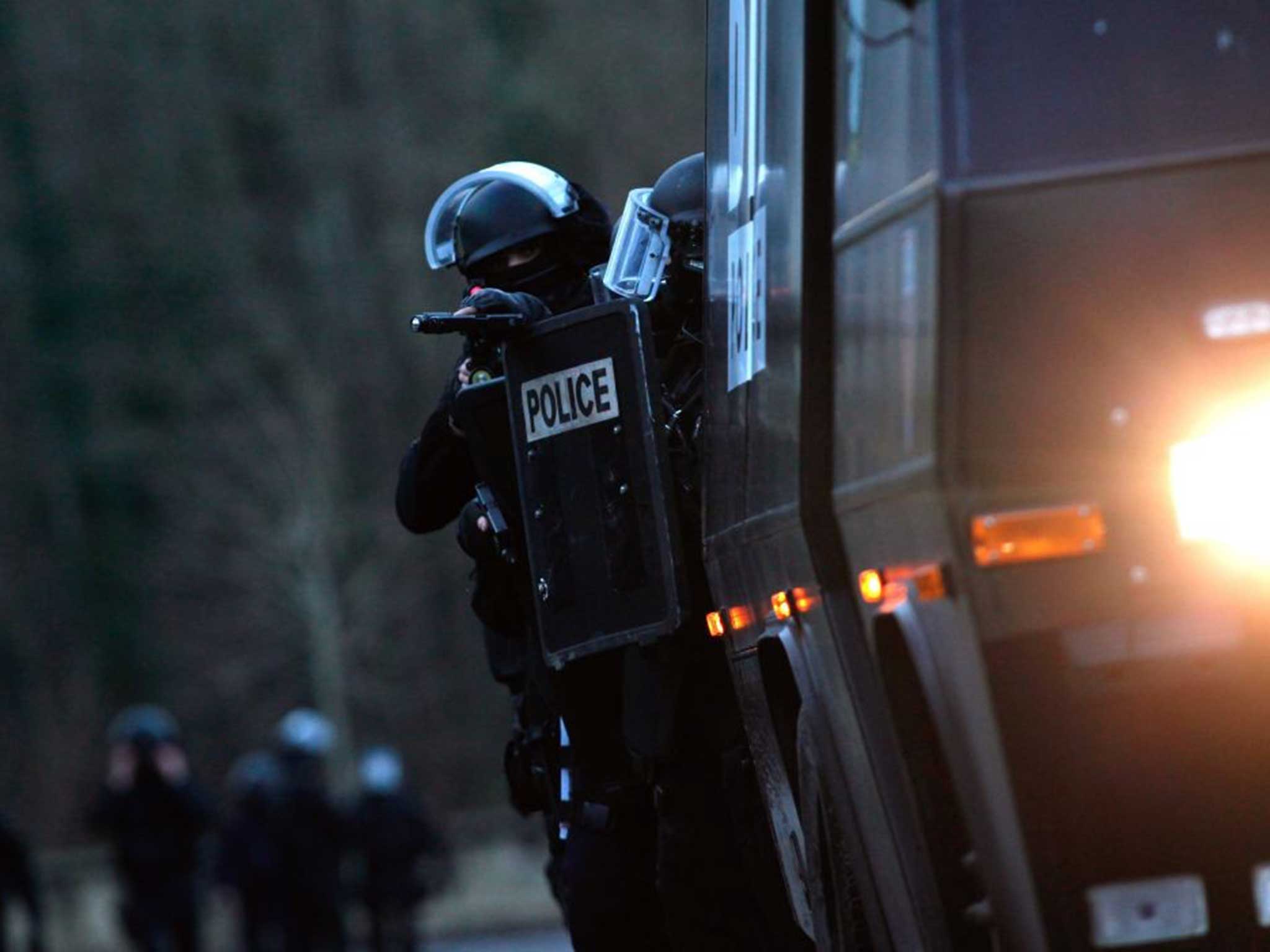 A police officers in northern France yesterday morning