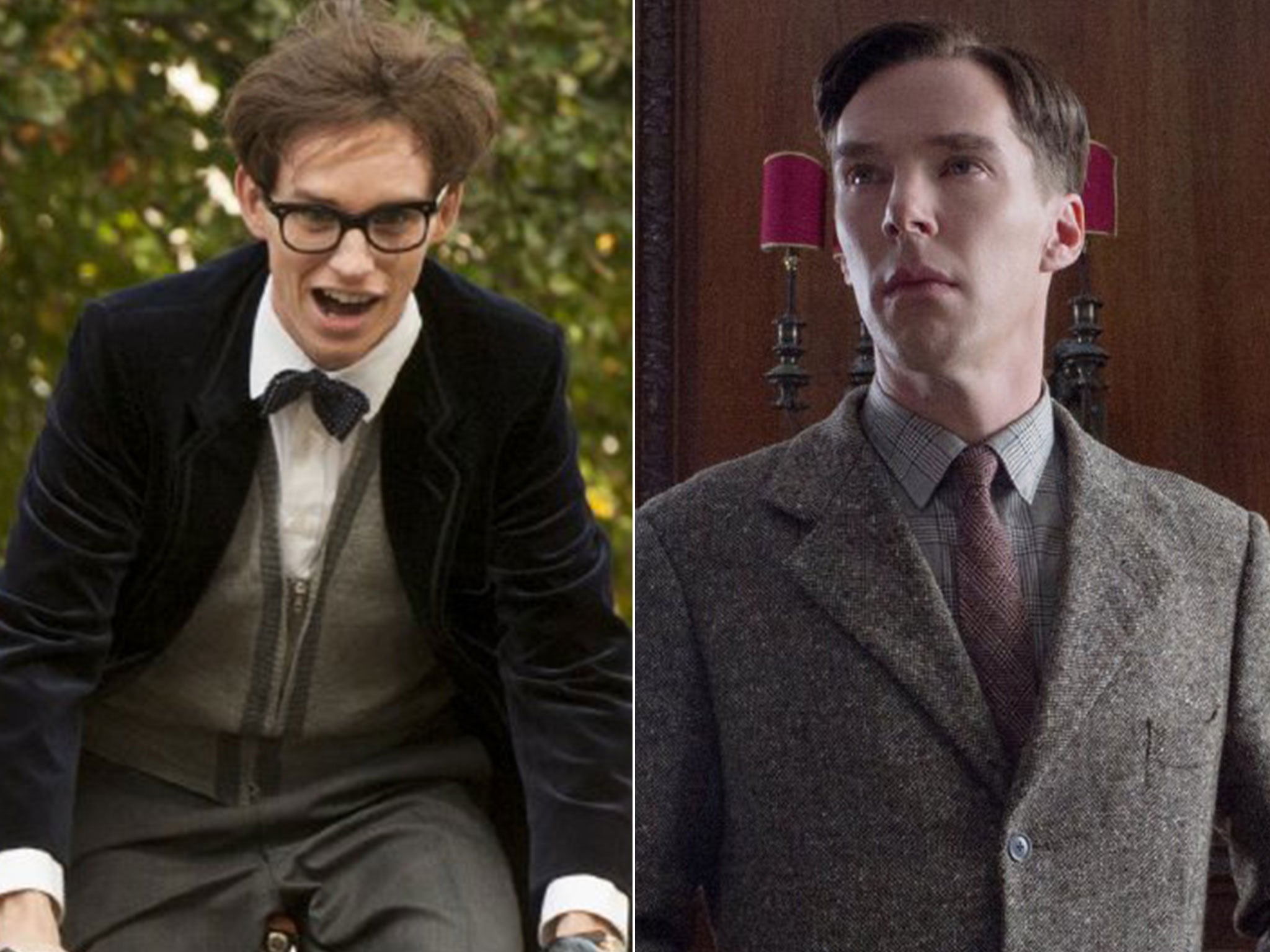 Eddie Redmayne in The Theory of Everything and Benedict Cumberbatch in The Imitation Game are both nominated at the Bafta Film Awards