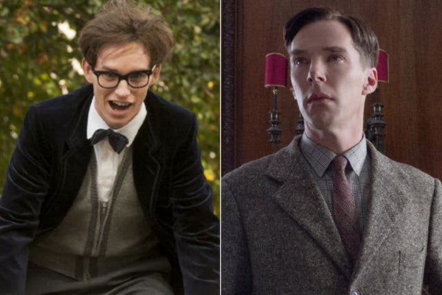 Eddie Redmayne in The Theory of Everything and Benedict Cumberbatch in The Imitation Game are both nominated at the Bafta Film Awards