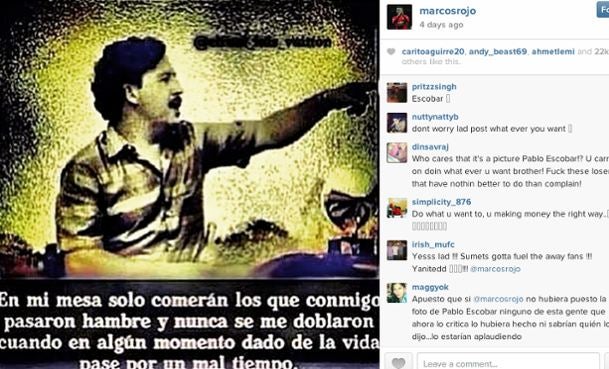 Rojo posted then swiftly deleted the controversial image on Instagram