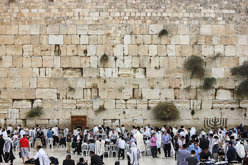 Prayers at the Western Wall in Jerusalem