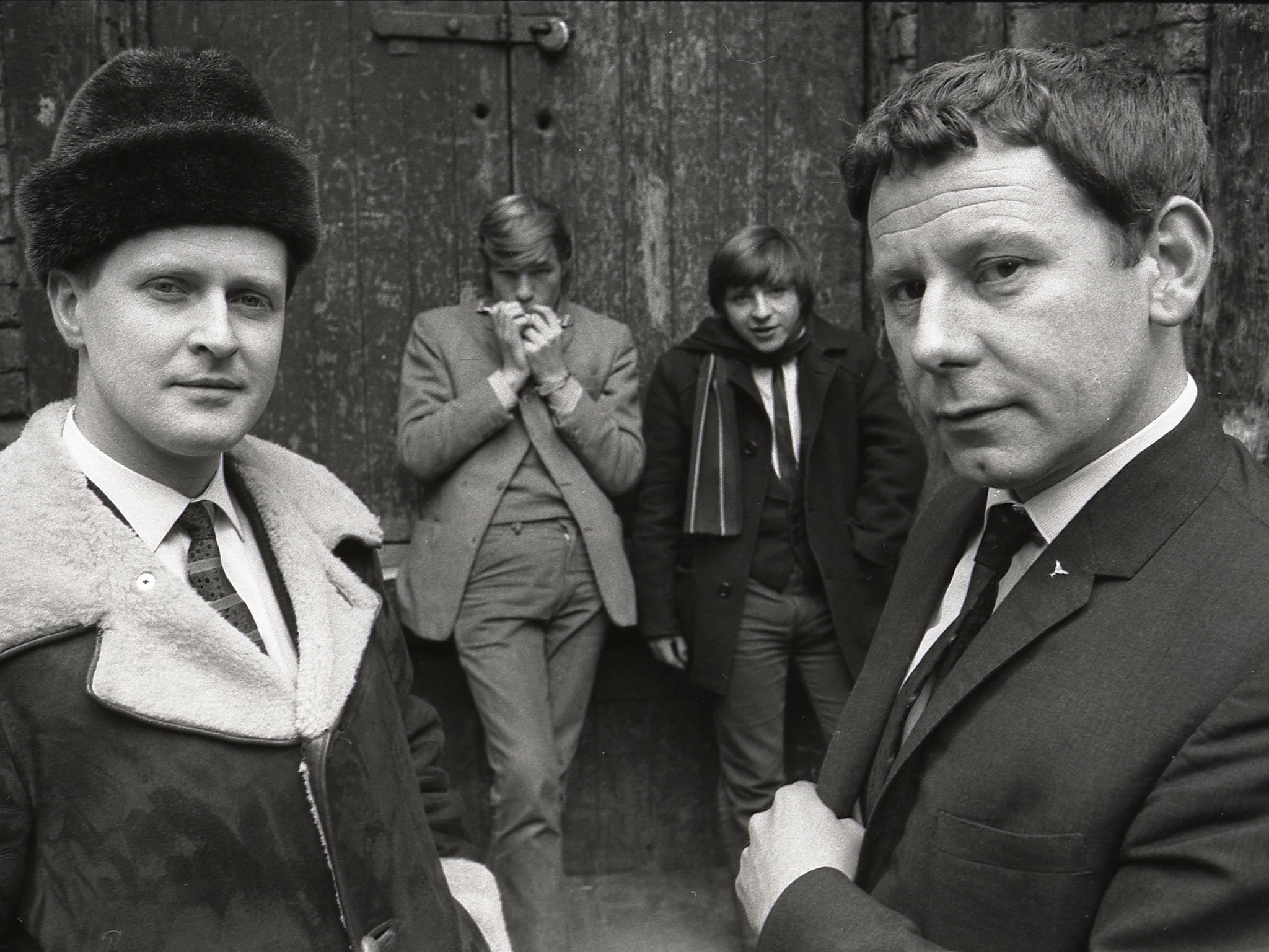 McFall, left, and Bob Wooler outside the Cavern in 1964 – a most unlikely pair to be running a
beat club