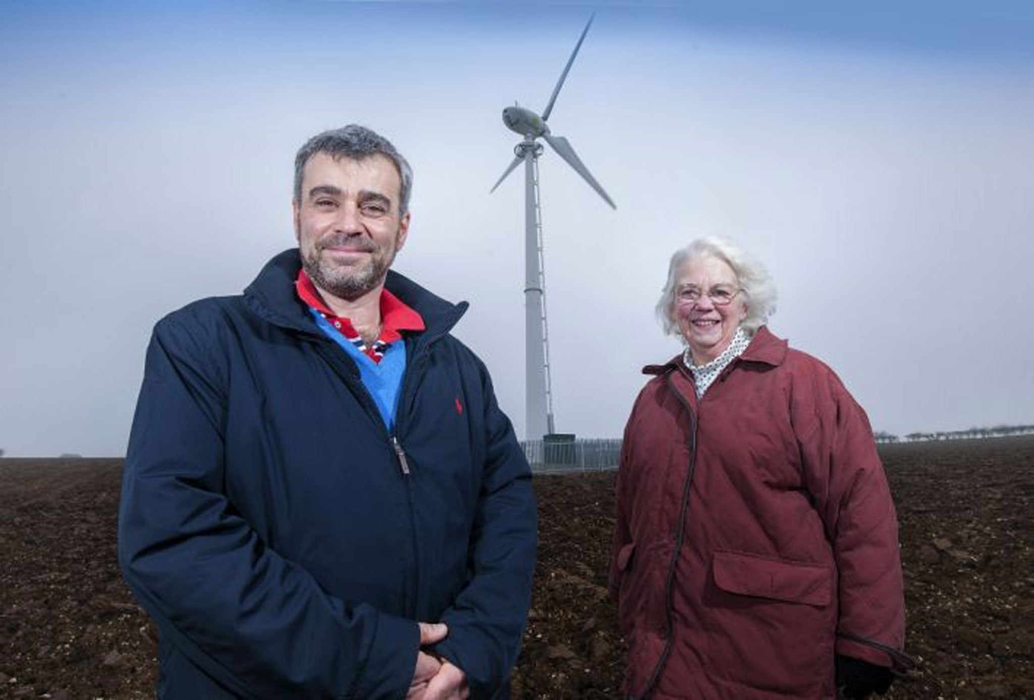 Farmer Guy Benson and his mother Pauline see their turbine as a 'scenic acquisition'
