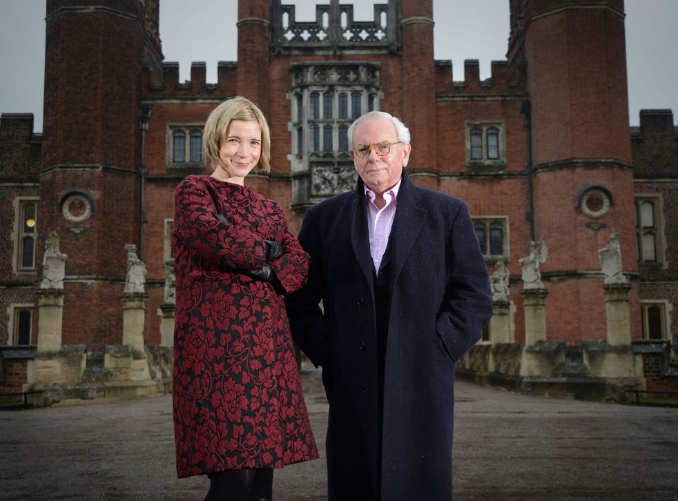 Lucy Worsley and David Starkey, the presenters of 'Britain’s Tudor Treasure: a Night at Hampton Court'
