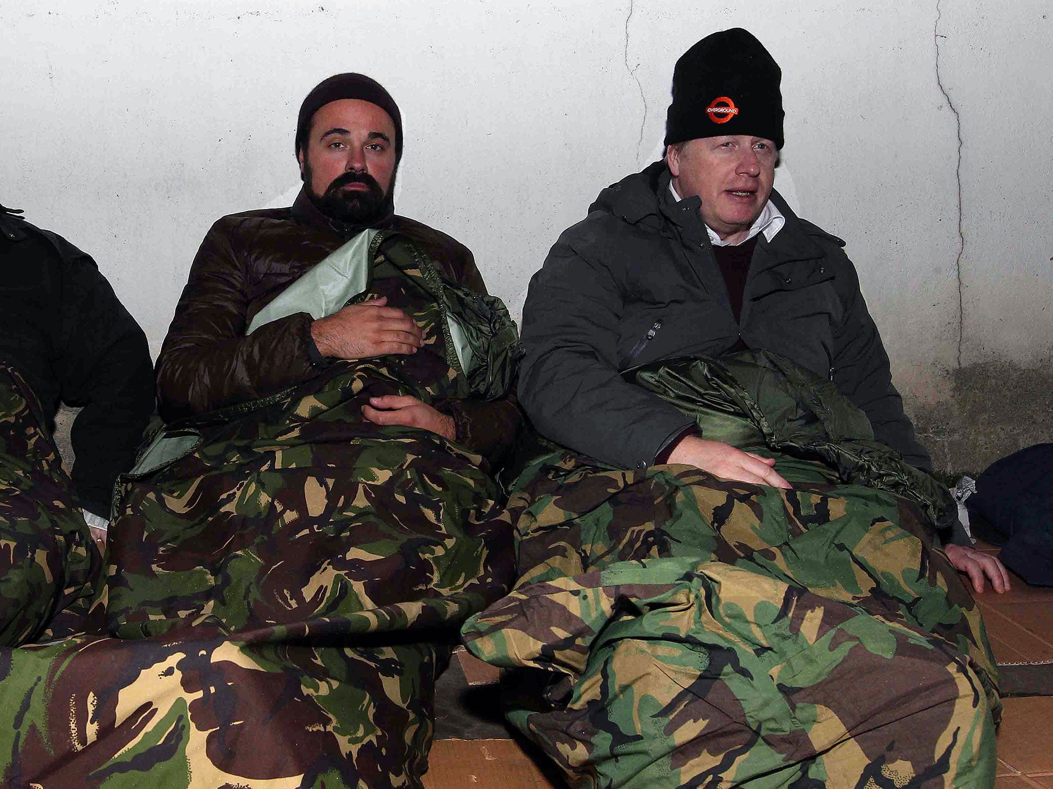Evgeny Lebedev and Boris Johnson bedding down