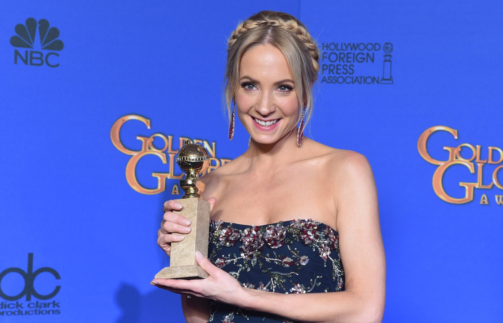 Joanne Froggatt holds the award for Best Supporting Actress - Series/Mini-Series/TV Movie 'Downtown Abbey'