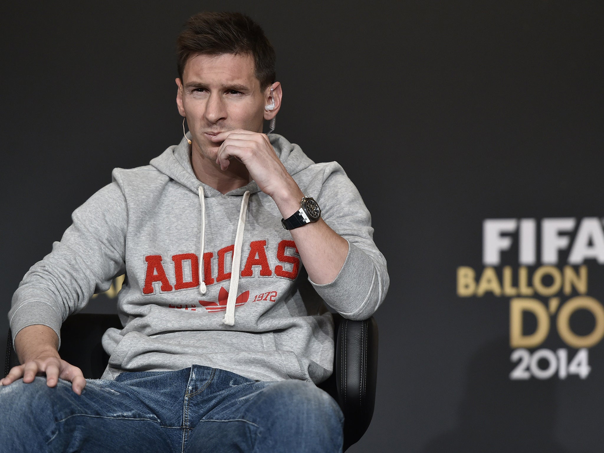 Lionel Messi ahead of the Fifa Ballon d'Or awards