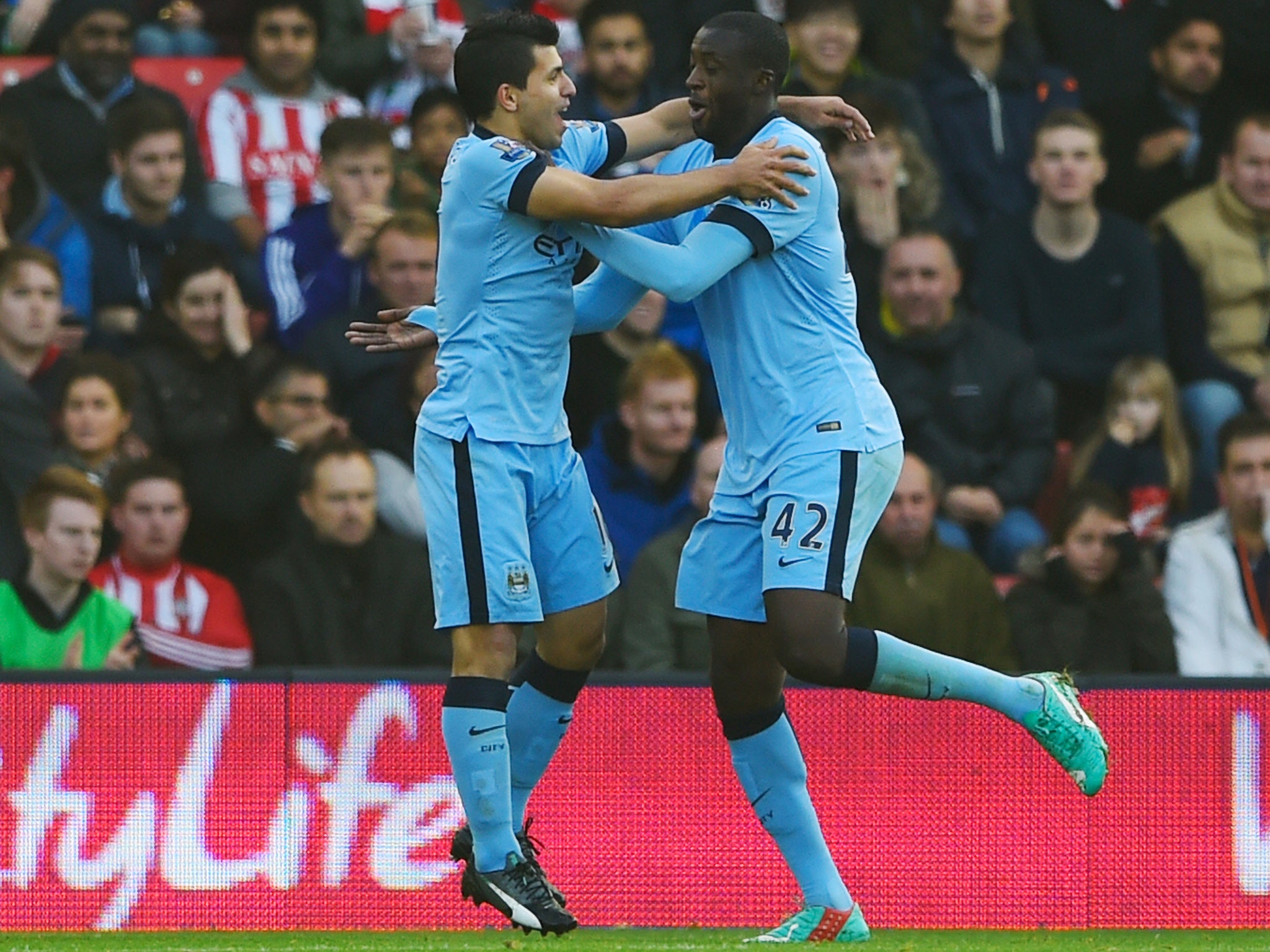 Sergio Aguero was picked by Yaya Toure in his dream XI