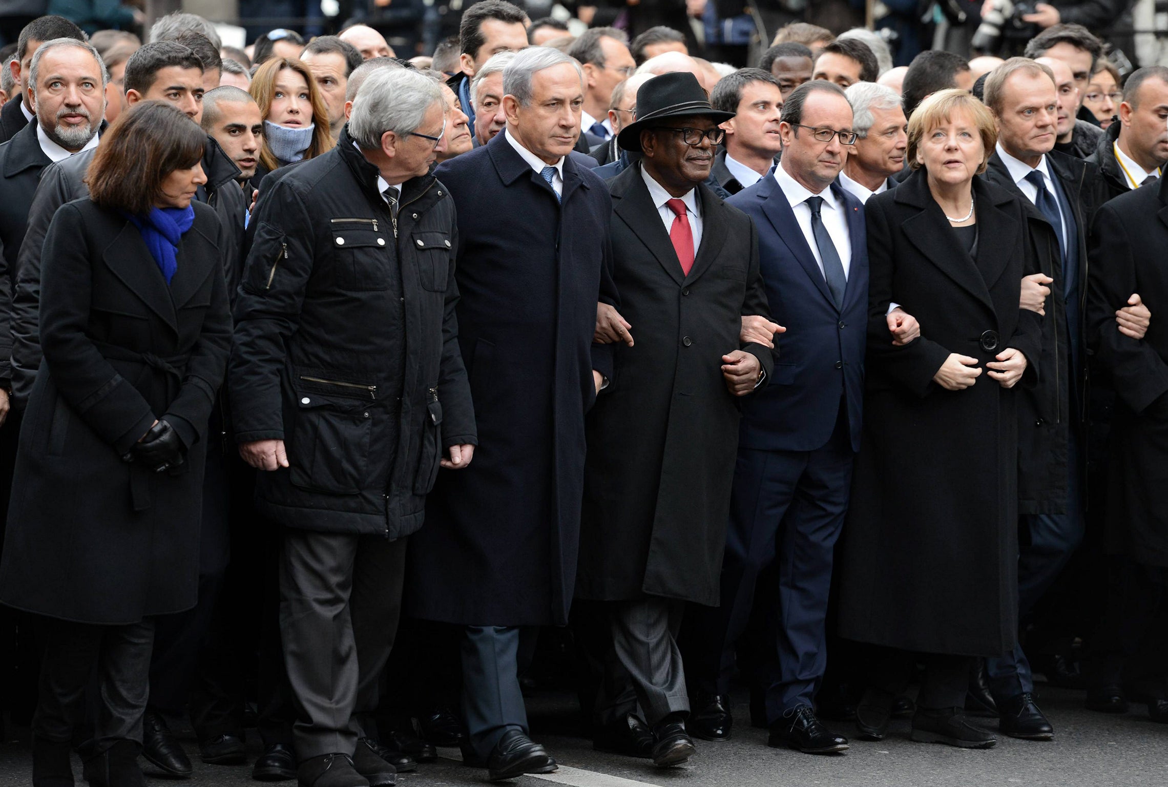 World leaders united in Paris to stand shoulder to shoulder against terrorism