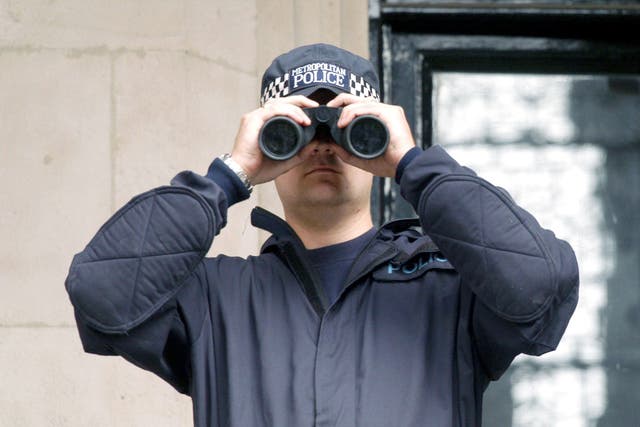 A Met Police officer on security duty