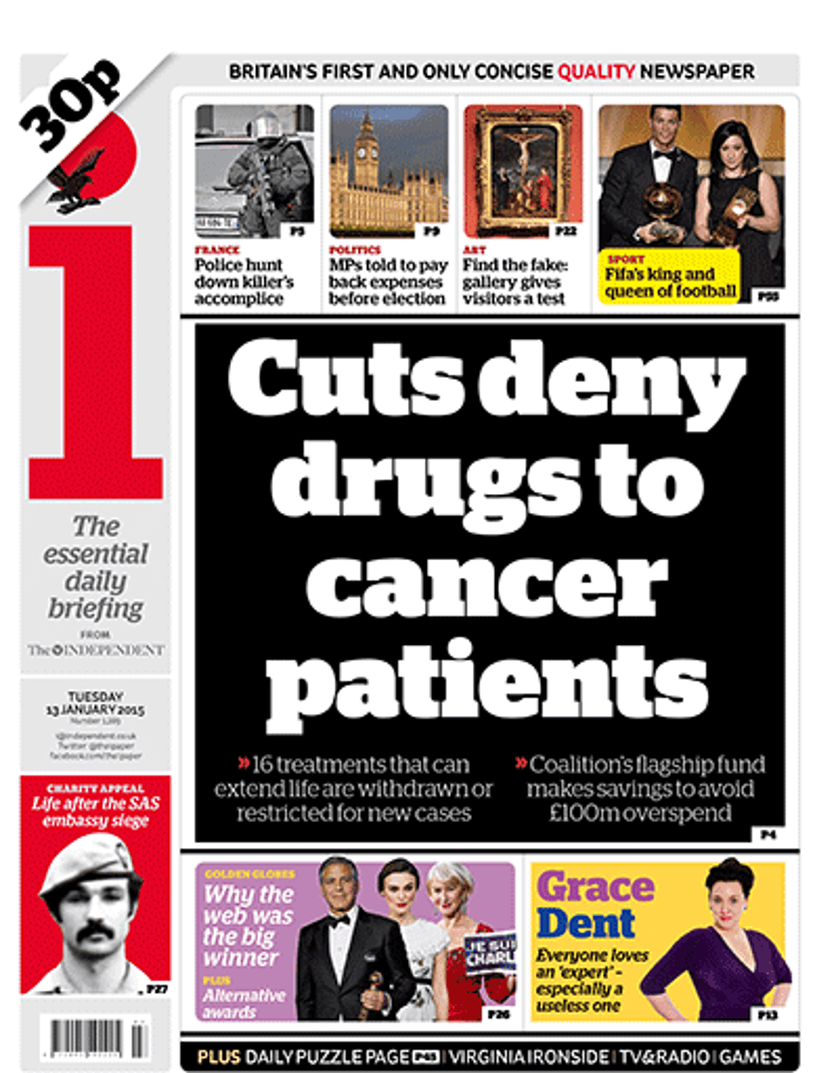 i Editor's Letter: Cancer drugs to be denied to NHS patients in