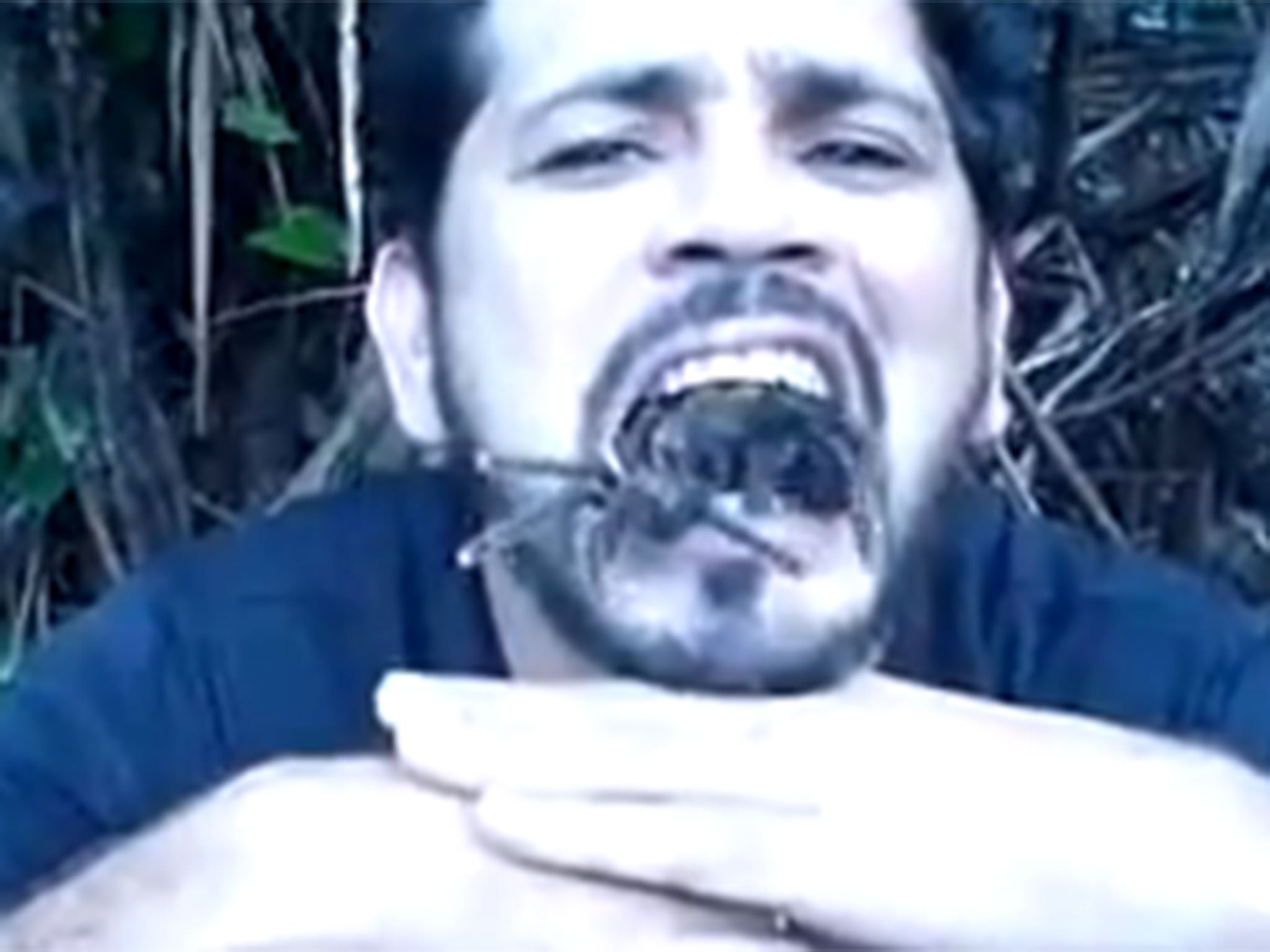 Arteval Duarte released a video that showed him placing three tarantulas in his mouth earlier this month