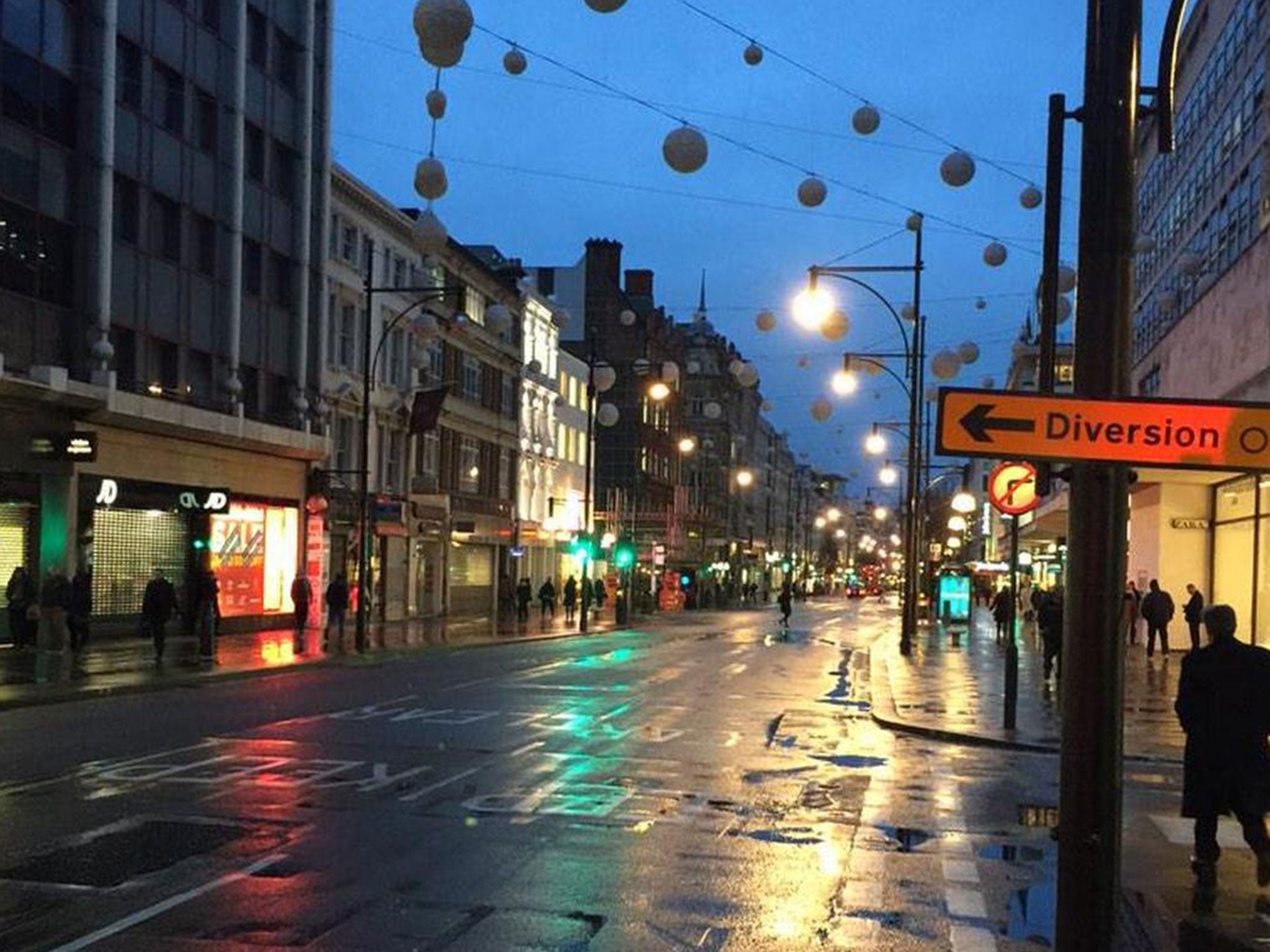 A tranquil Oxford Street during January's bus strike. Picture: Lee Taylor