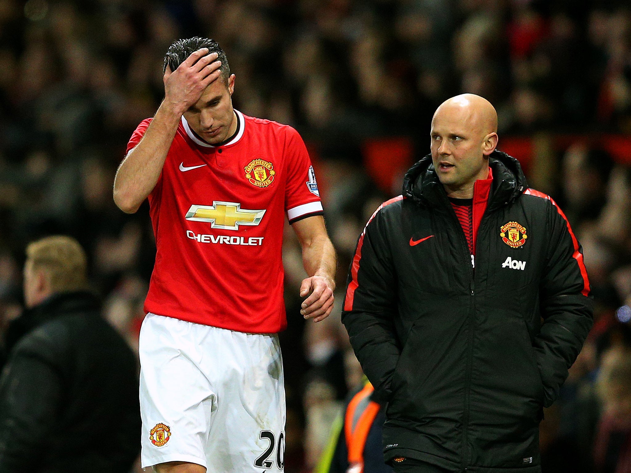 Van Persie picked up an injury in the defeat to Southampton