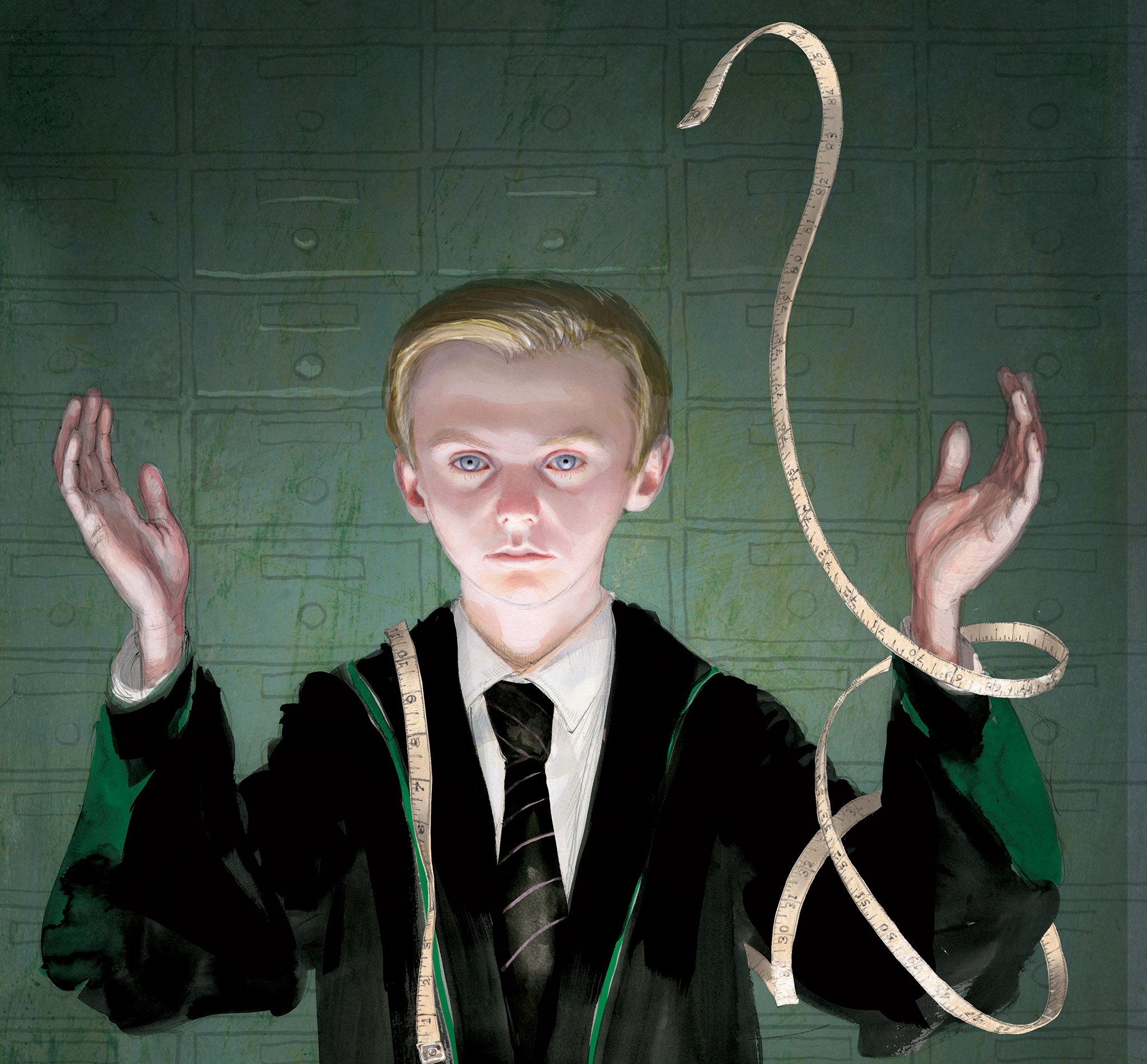 Jim Kay's illustration of Draco Malfoy in the new Harry Potter and the Philosopher's Stone edition